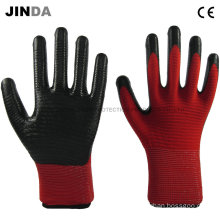 Nitrile Coated Zebra-Stripe Construction Working Safety Gloves (U204)